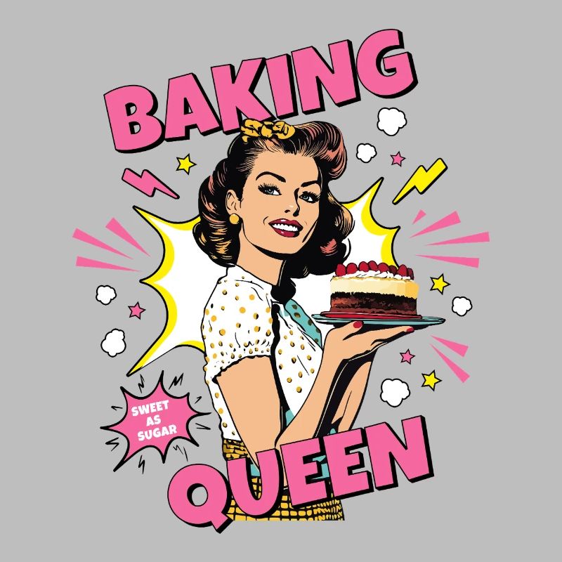 Cuisson Gâteau Cuisson Reine Cuisson Fée Boulanger Pop Art