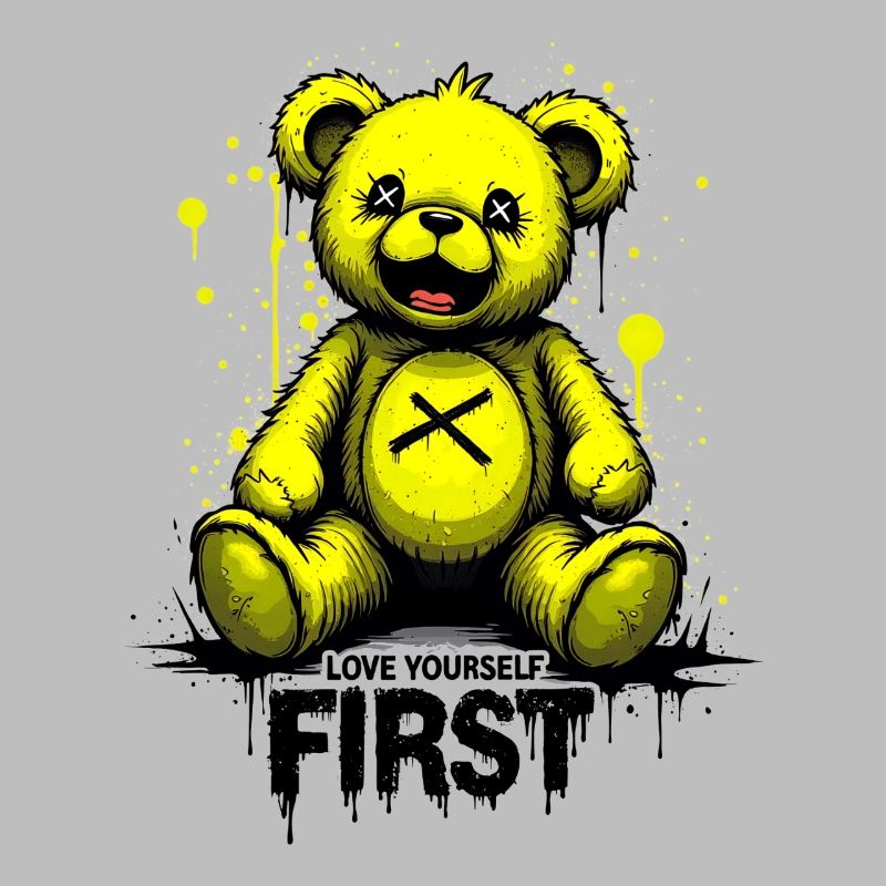 Aime-toi d’abord Teddy Bear Graffiti