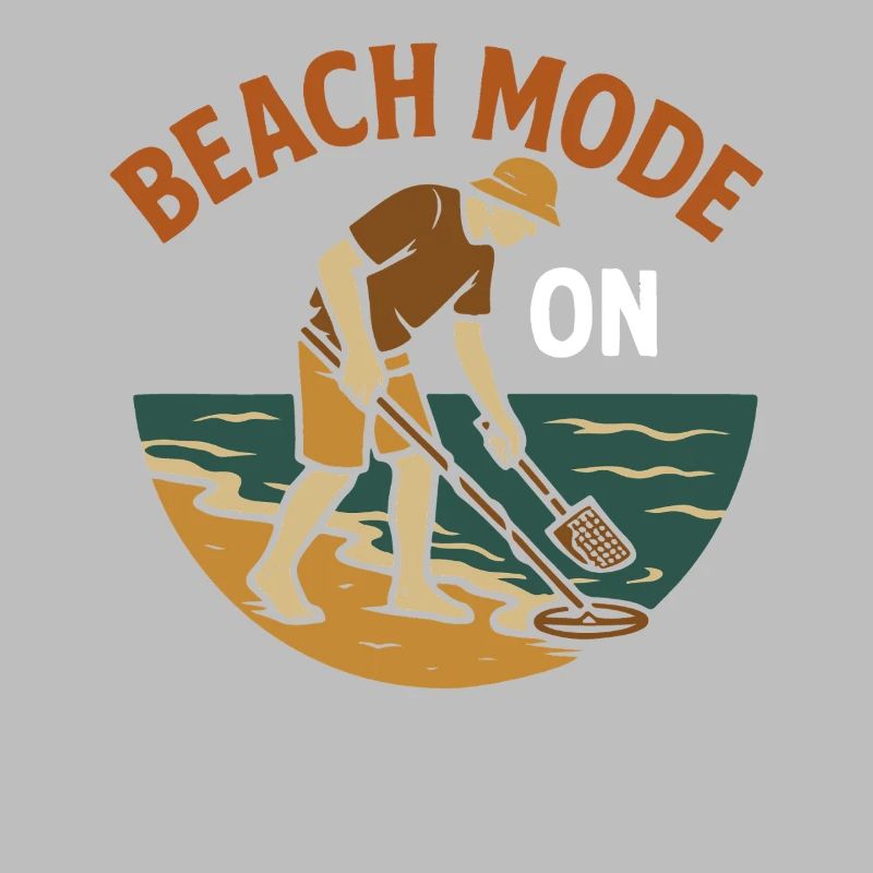 Mode plage sur détection de métaux de chasse au trésor