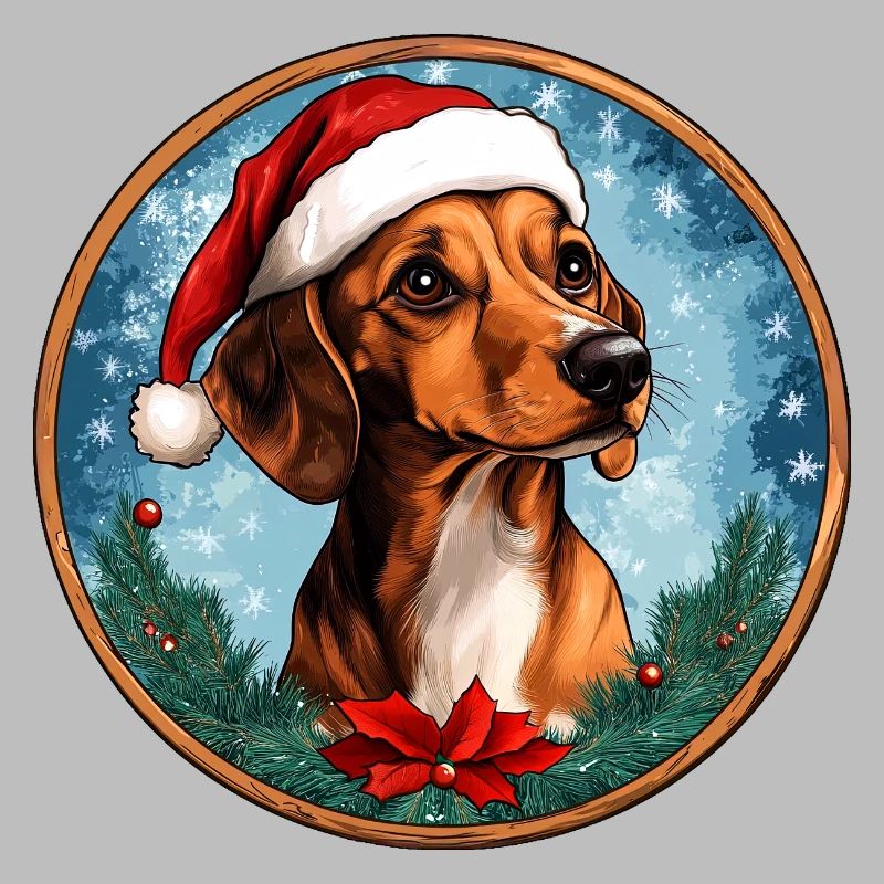 Dackel Weihnachtsmann