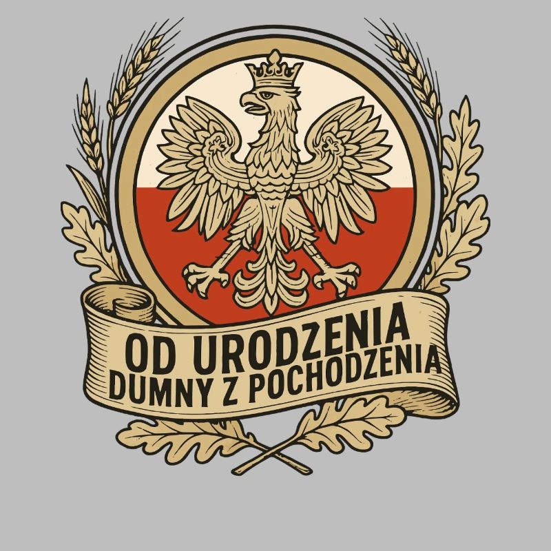 Born Proud Polish Eagle Emblem