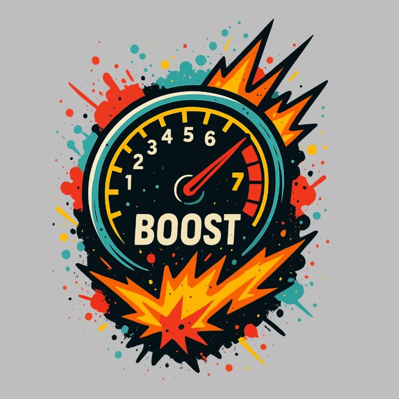 T-shirt Boost Display Explosive, Turbo Tuning