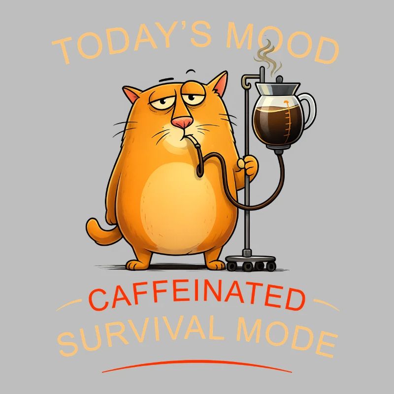 Chat du café en mode survie