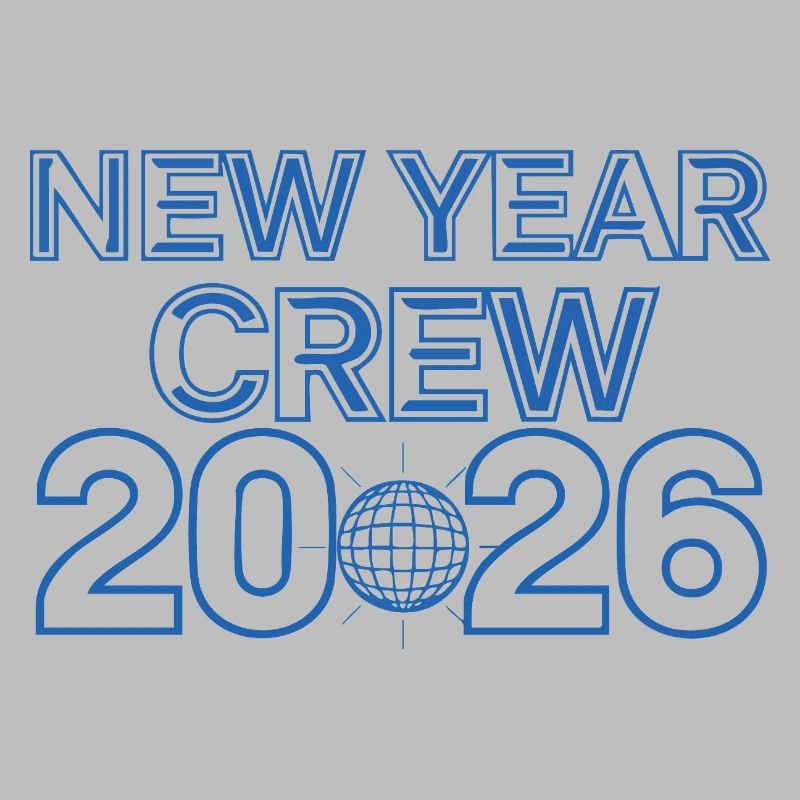 Tee de célébration du Nouvel An Crew 2026