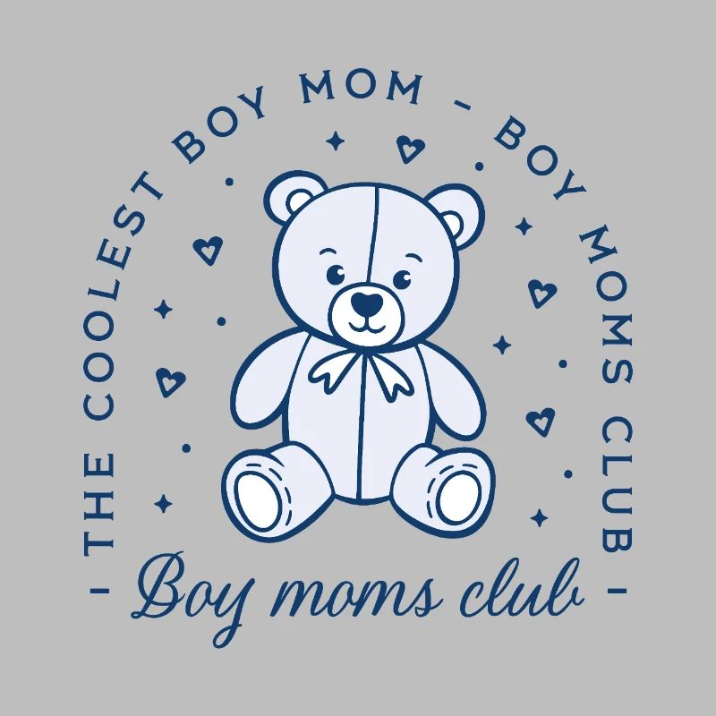 Boy Moms Club, coole Mutter, süße blaue Ästhetik