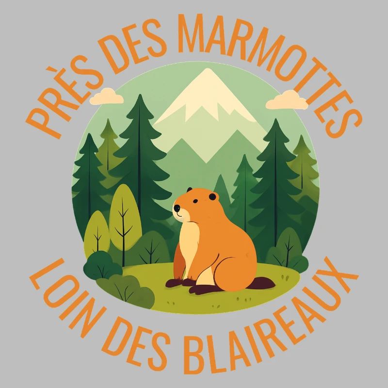 Marmotte Alpine en Forêt