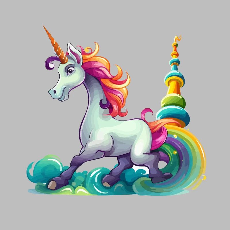 Conception du Carnaval de la Licorne Arc-en-ciel