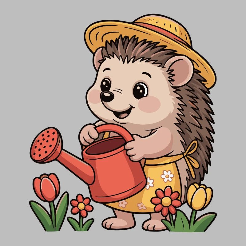 Gärtner-Igel mit Strohhut