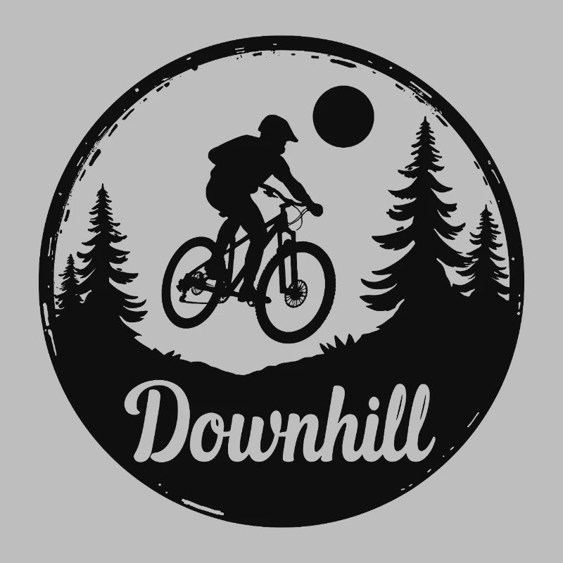 Aventure de VTT en descente dans la forêt