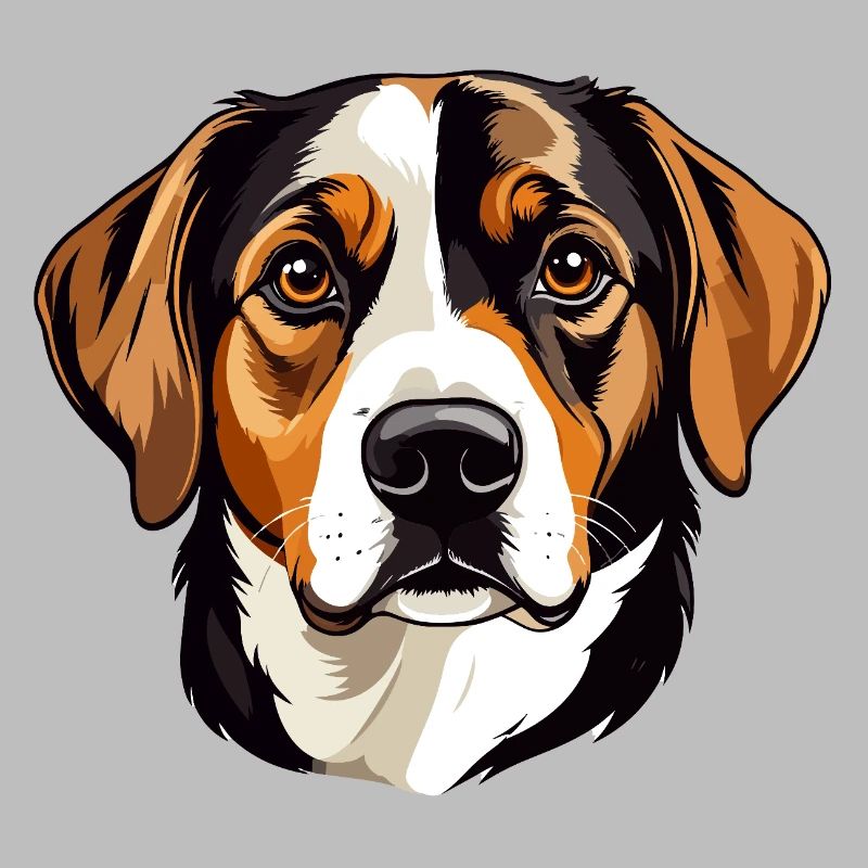 Beagle head vector illustration