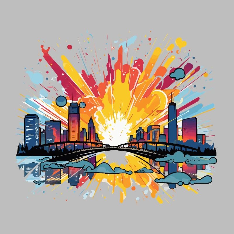 City fireworks Skyline Spritz