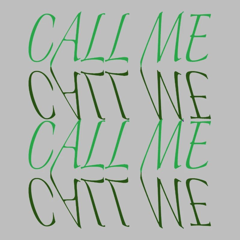 Call Me Neon Typography Statement