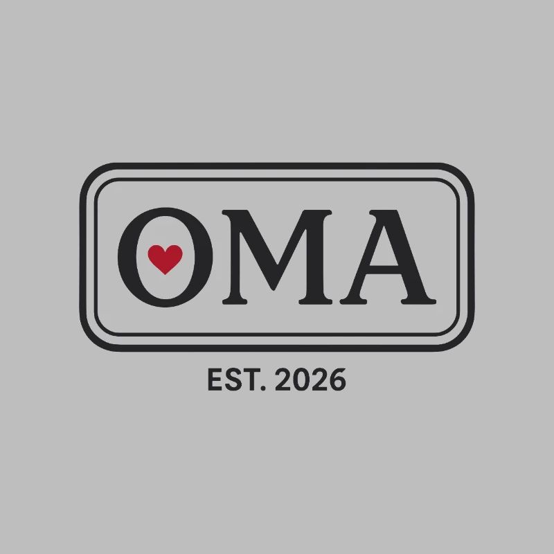 OMA EST. 2026 Stolze Großmutter Ankündigung