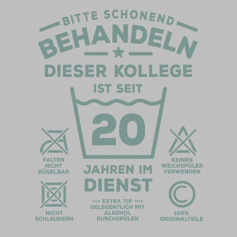 20 ans de service - Traitez-le avec douceur - collègue