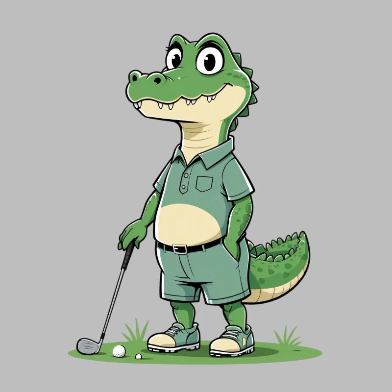 Héros du golf alligator dans un look décontracté