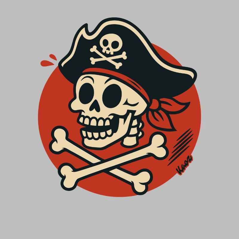 Crâne de pirate avec os