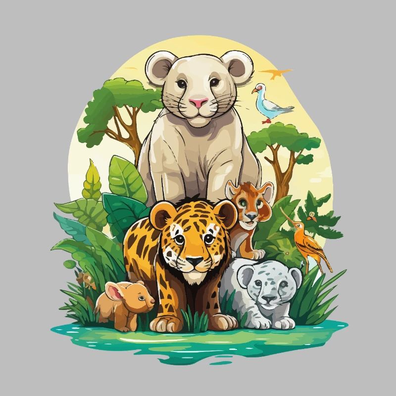 Ensemble des Amis Animaux de la Jungle