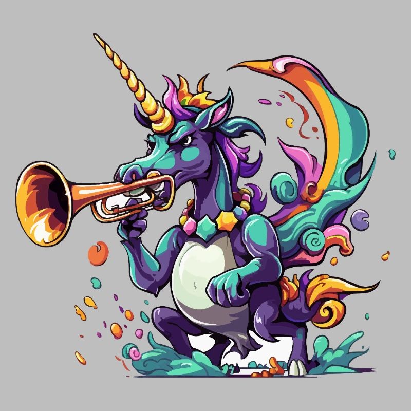Trompette licorne à explosion de couleurs