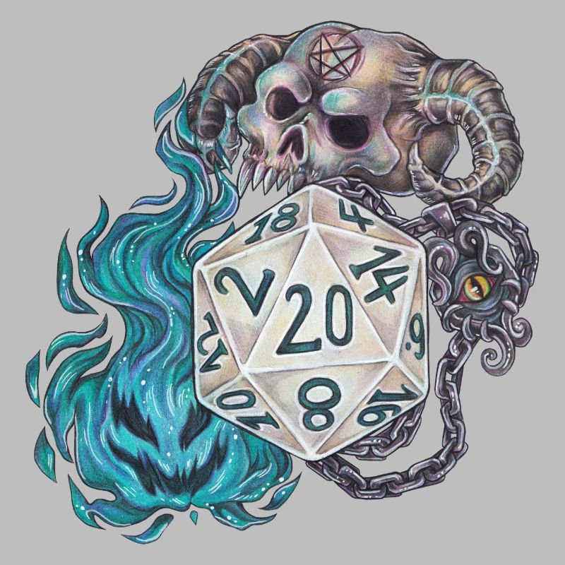 Rollenspiel Tabletop D20 Würfel Geschenk Warlock