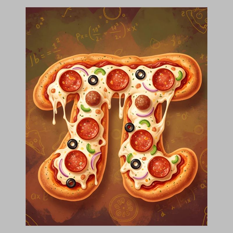Pi Shape Pizza