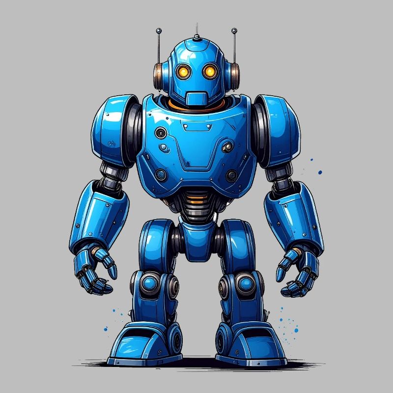 Blauer Roboter