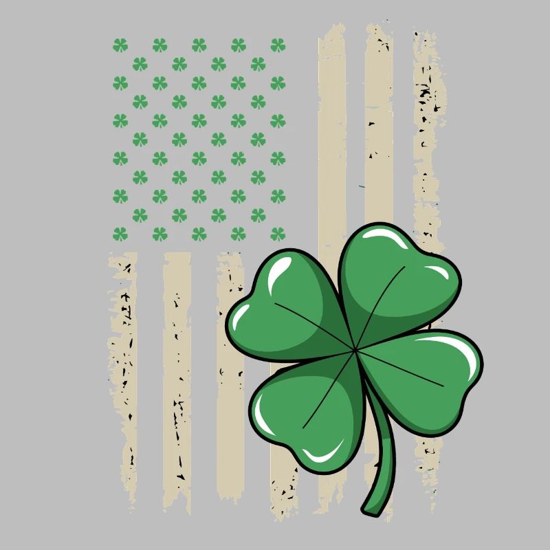 Grunge vintage du drapeau trèfle