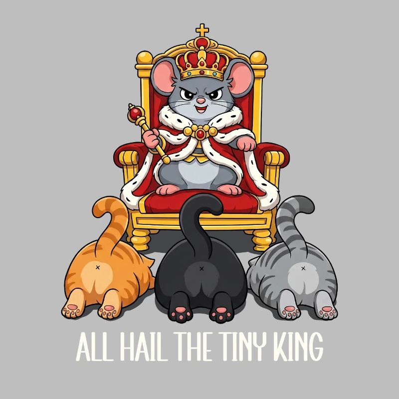Dessin animé Tiny Mouse King Cats