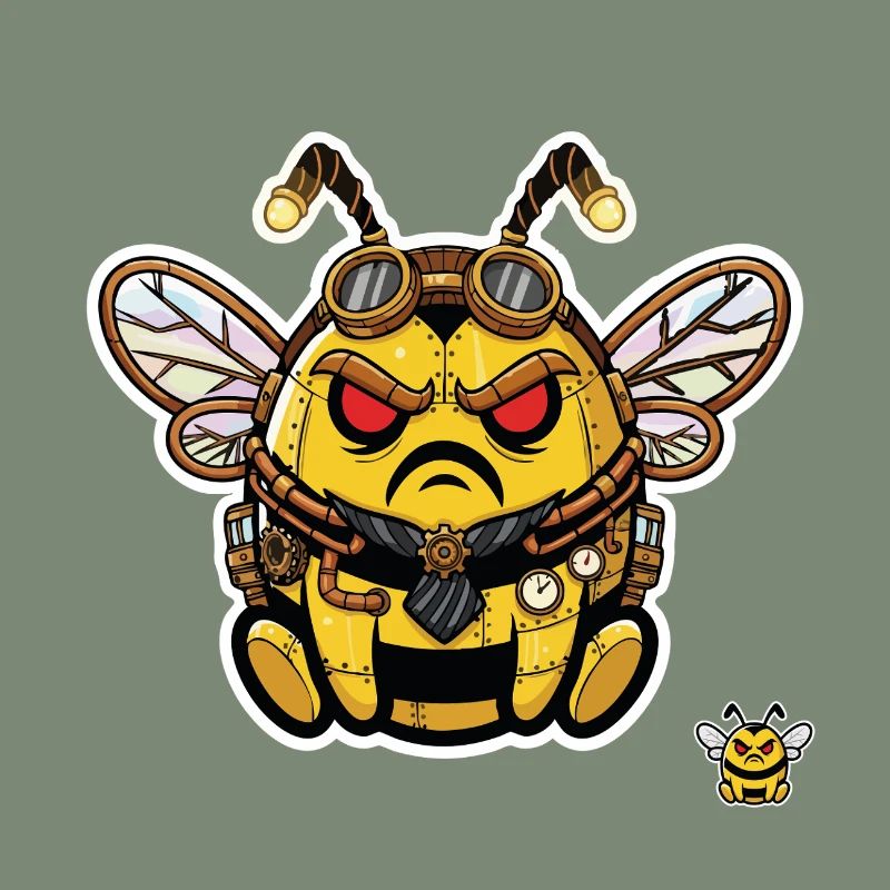 Bionic Edgy Steampunk Cyborg Bee