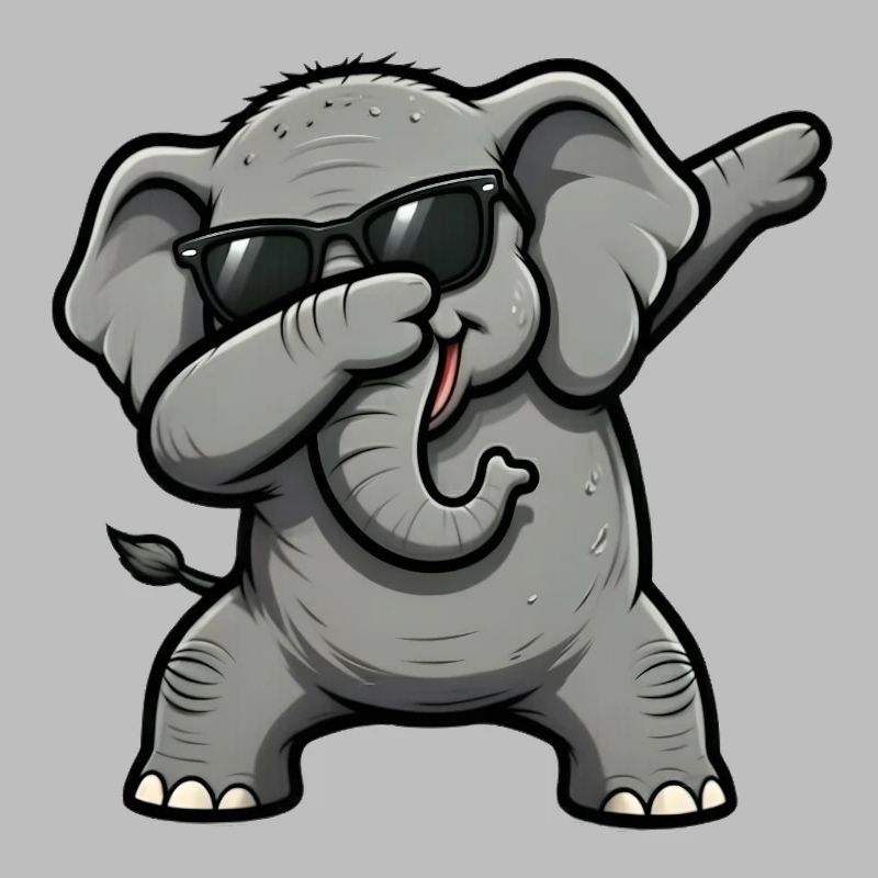Dabbing Elefant