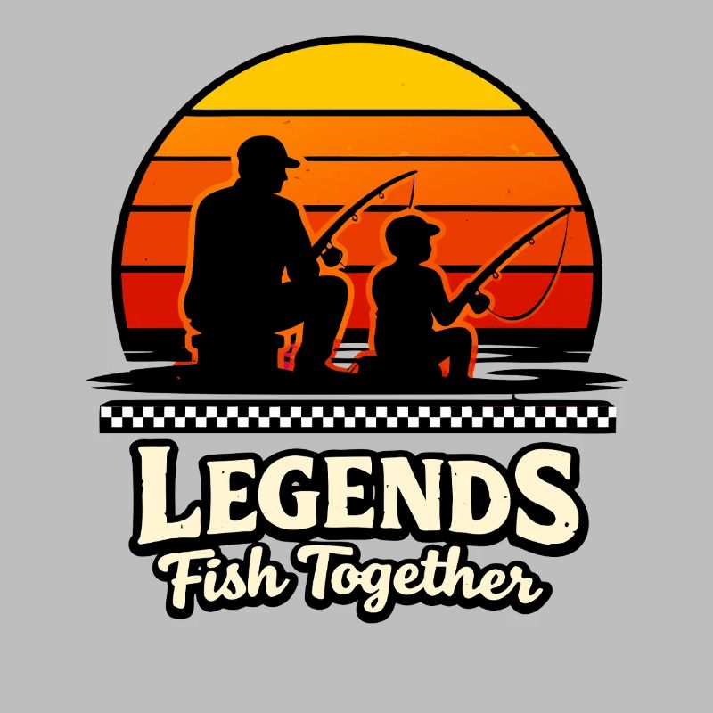 Les légendes pêchent ensemble en pêchant
