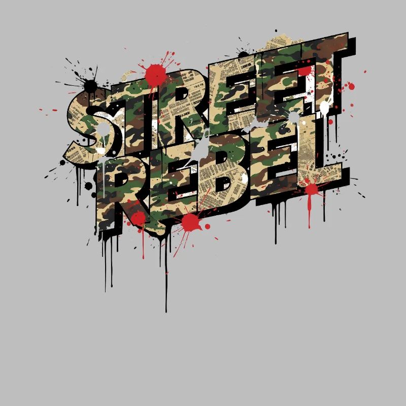 Déclaration de graffiti de camouflage de rebelle de rue