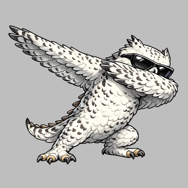 Dabbing Schneeeule