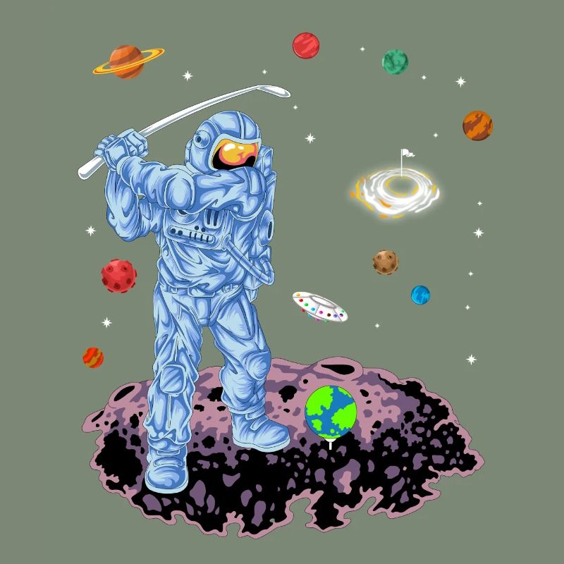 Chemise de golf spatial Astronaute
