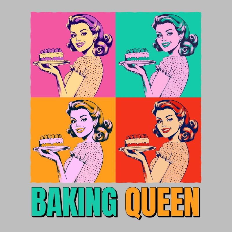 Cuisson Gâteau Cuisson Reine Cuisson Fée Boulanger Pop Art