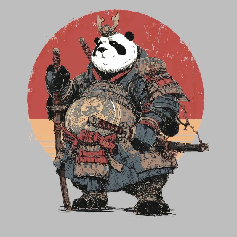 Panda Samurai in Sturdy Armor