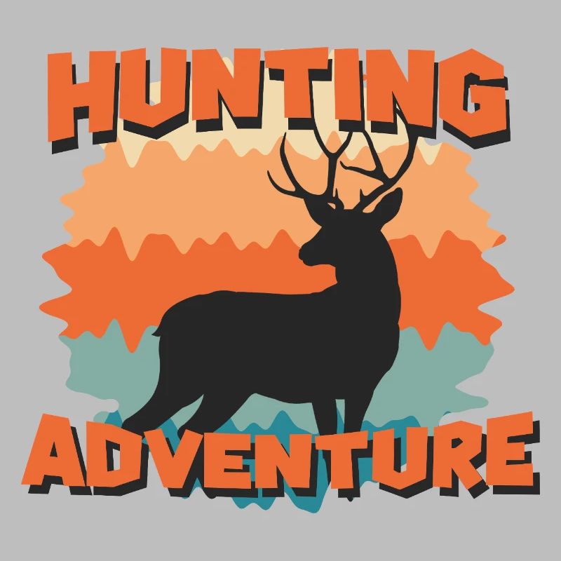 Silhouette de cerf d’aventure de chasse