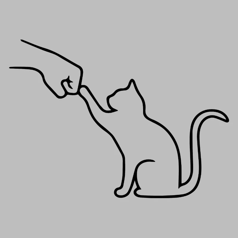 Katze Pfote Team Faust lustig