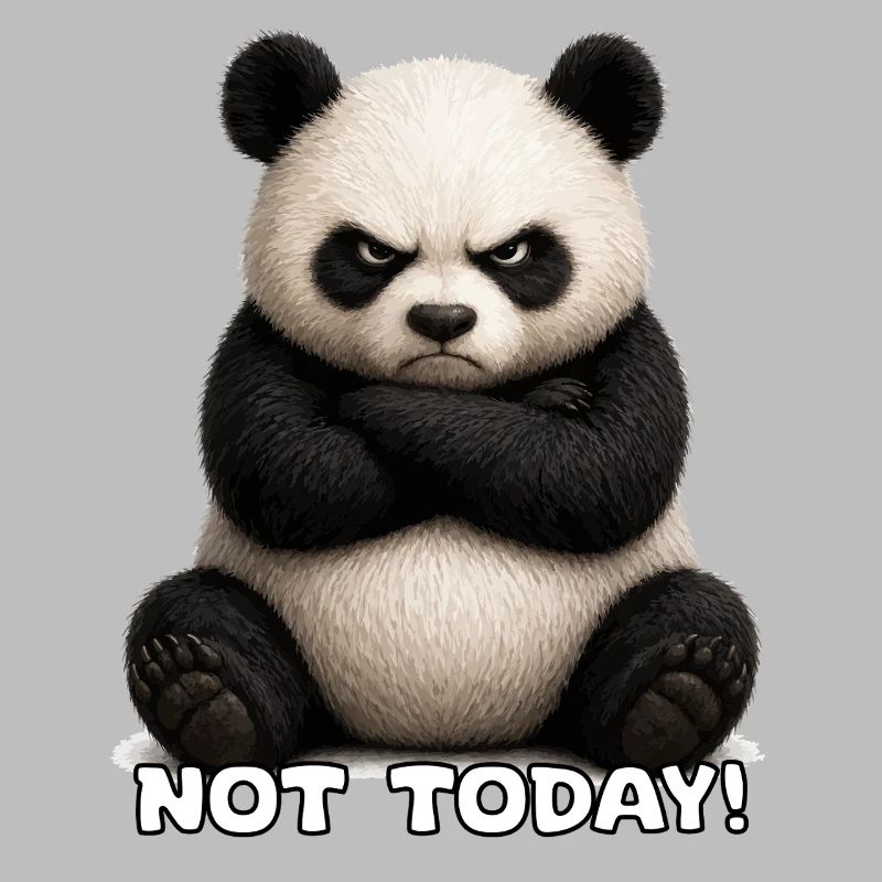 Panda Not Today Meme