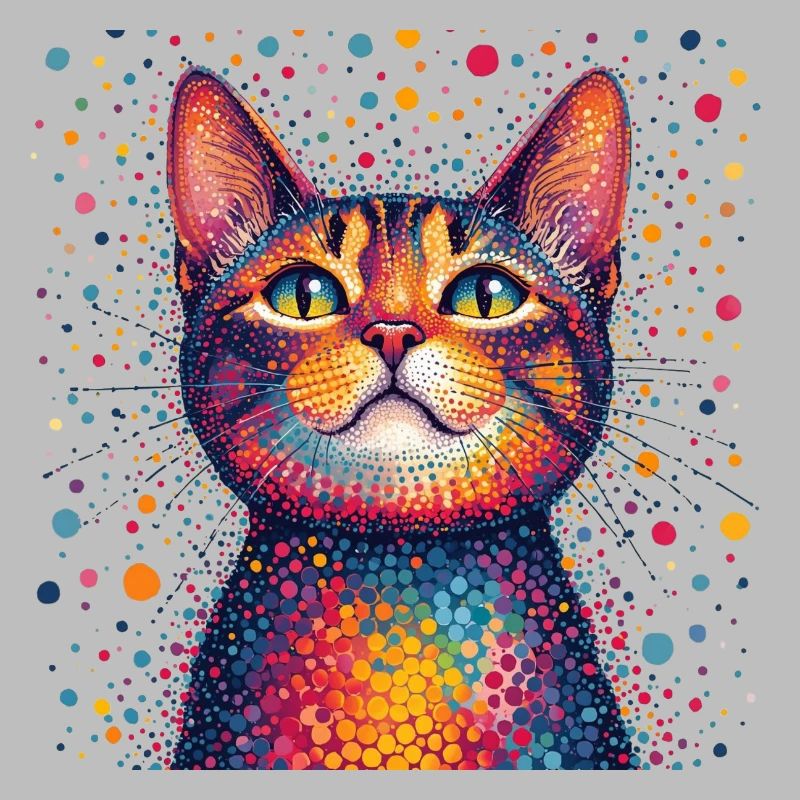Portrait vibrant du chat à points