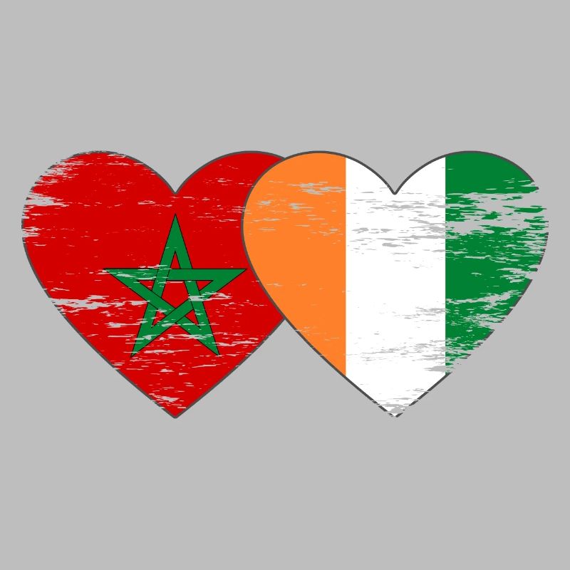 Cœur du drapeau marocain de Côte d’Ivoire utilisé