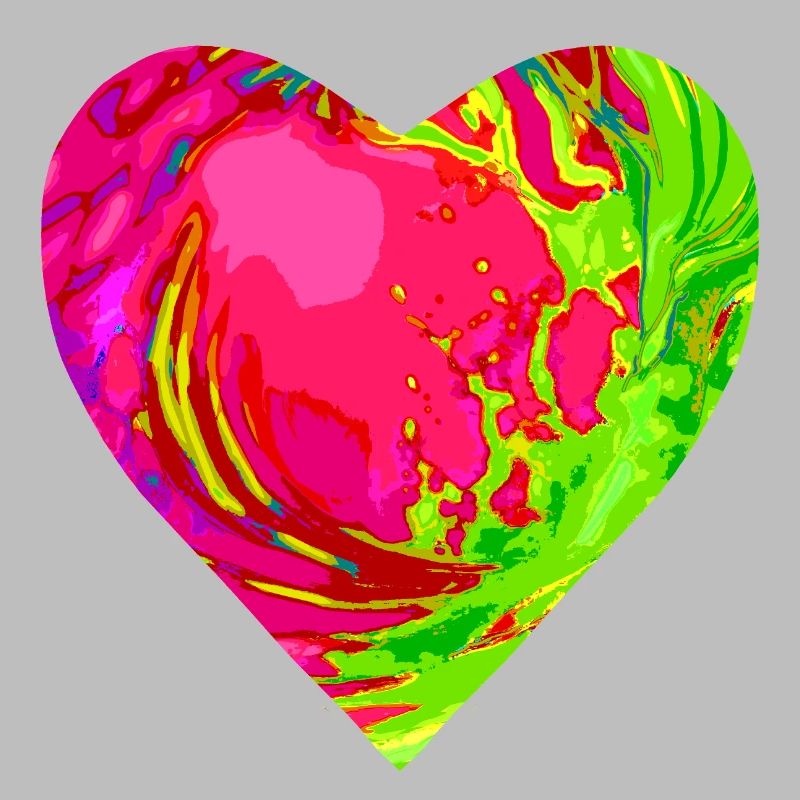 Psychedelic Heart Colors Pattern