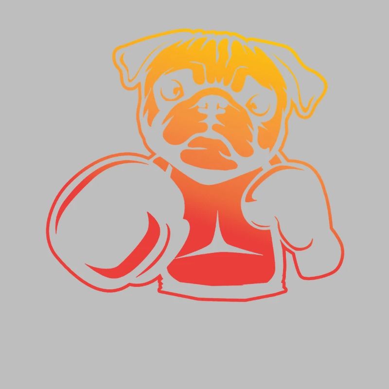 Boxender Mops – Pug Boxer Spaß