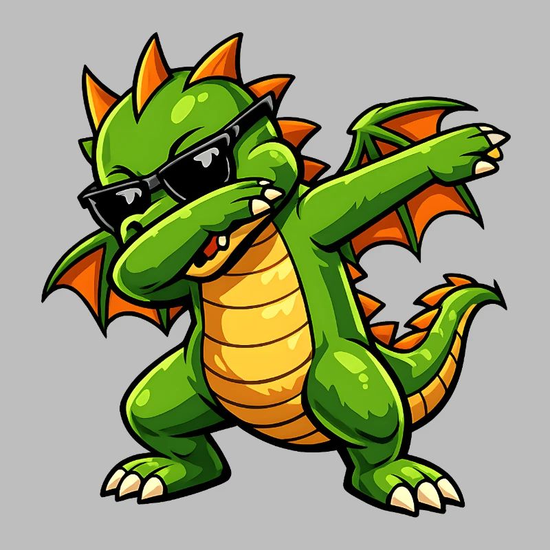 Cute Dabbing Dragon