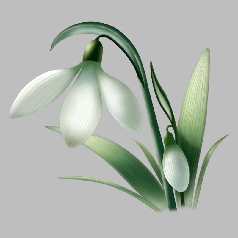 Anémone d’hiver – Graphique de fleur blanche