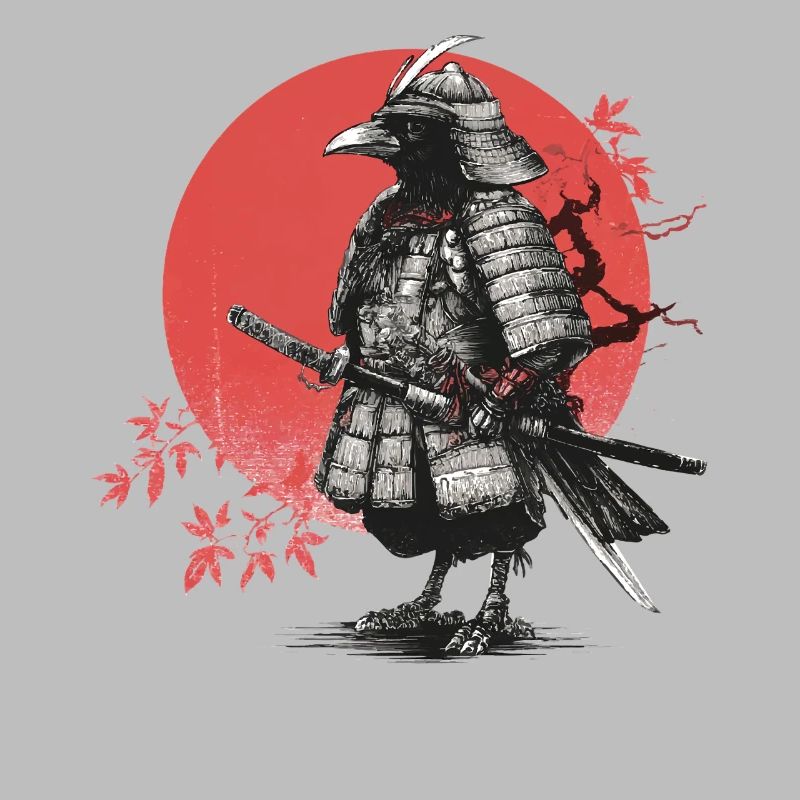 Samurai Crow in Armor
