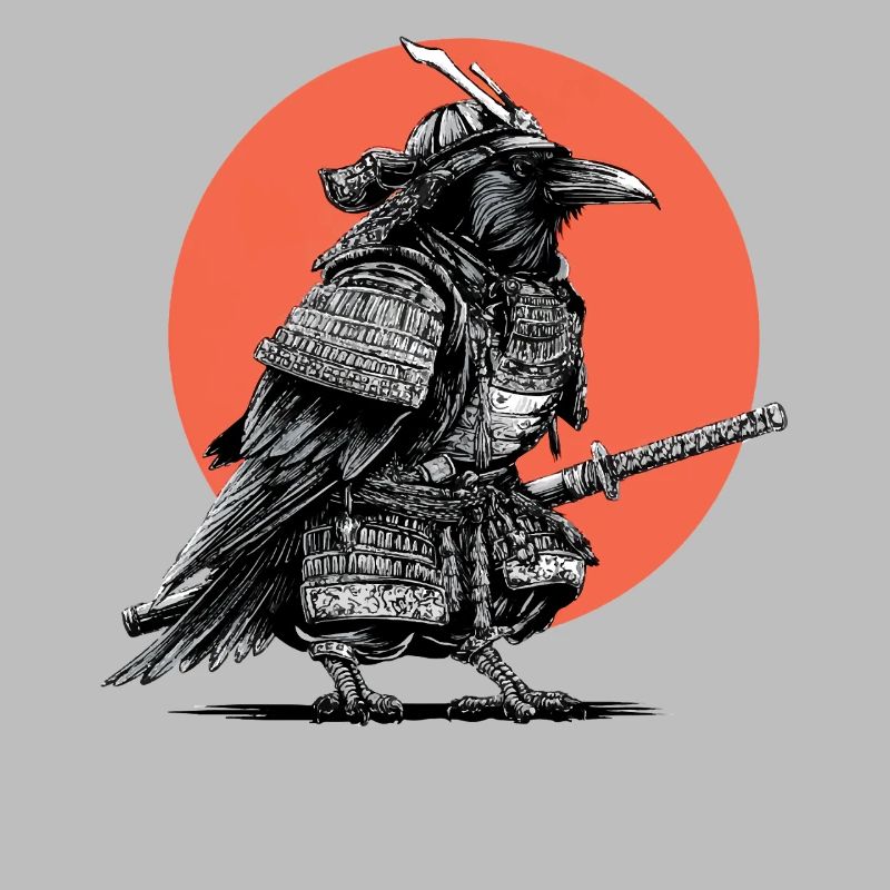 Corbeau Samouraï en armure
