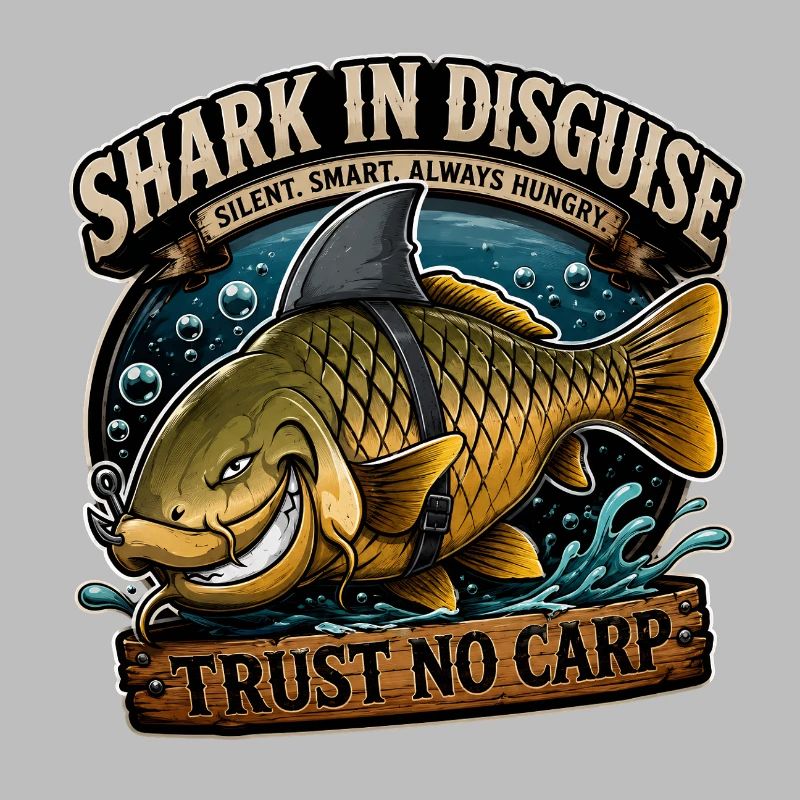 Requin déguisé – Drôle de conception de pêche à la carpe