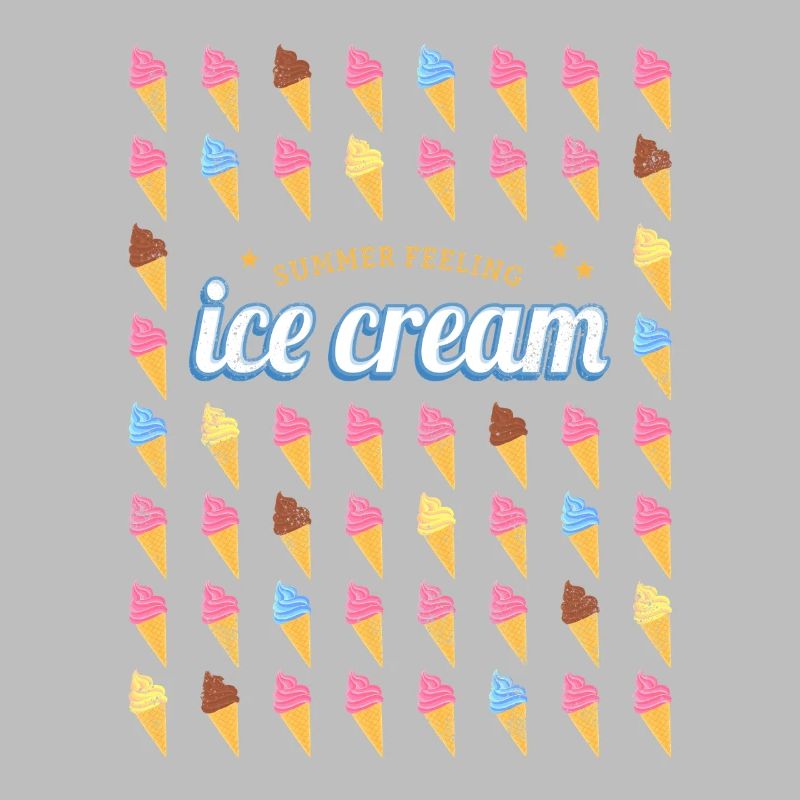 Eis im Hörnchen Vintage Waffel Eiscreme Design