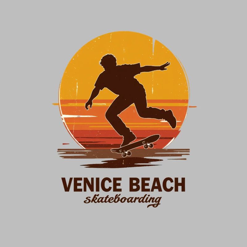 Venice Beach Sunset Skateboarder