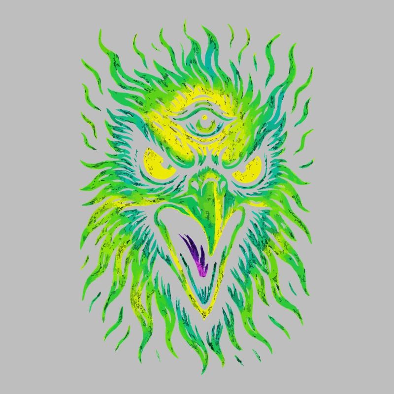 Psycho Bird with Third Eye Neon Eagle
